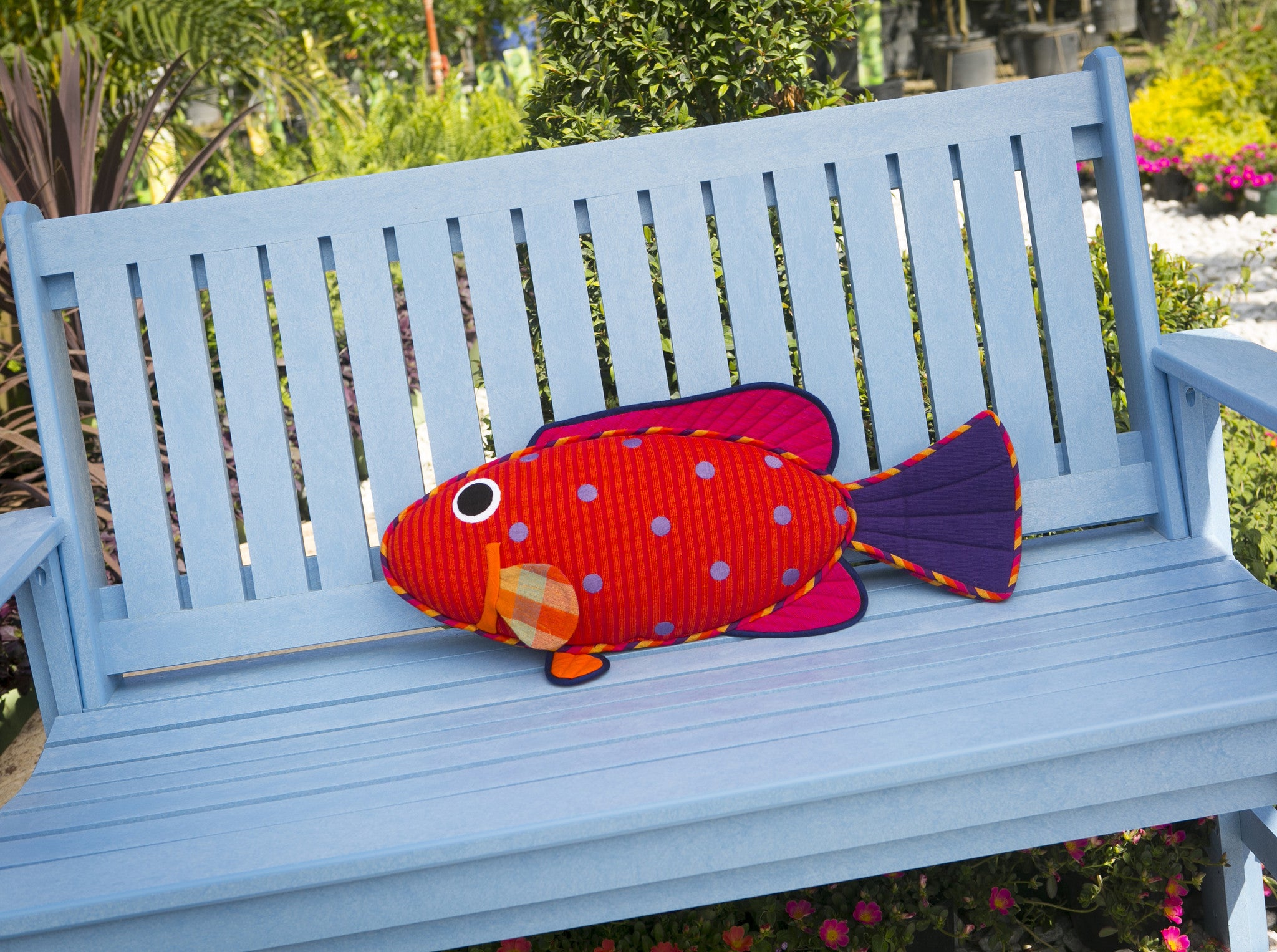 Emma, the Vermillion Rock Cod – Relaxing on the bench! (large size)