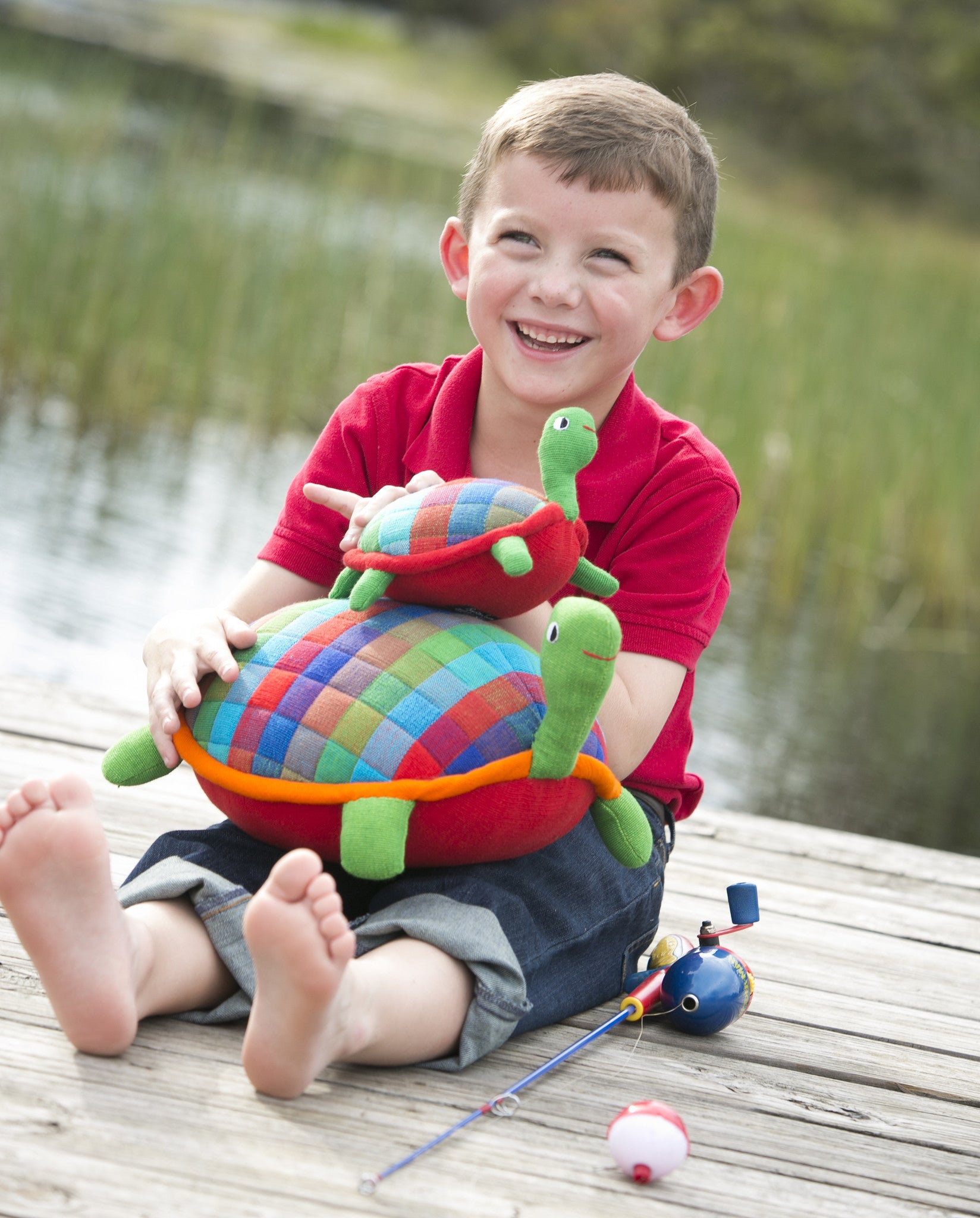 These happy turtles will bring a smile to any child’s face! (Terry shown in both sizes)