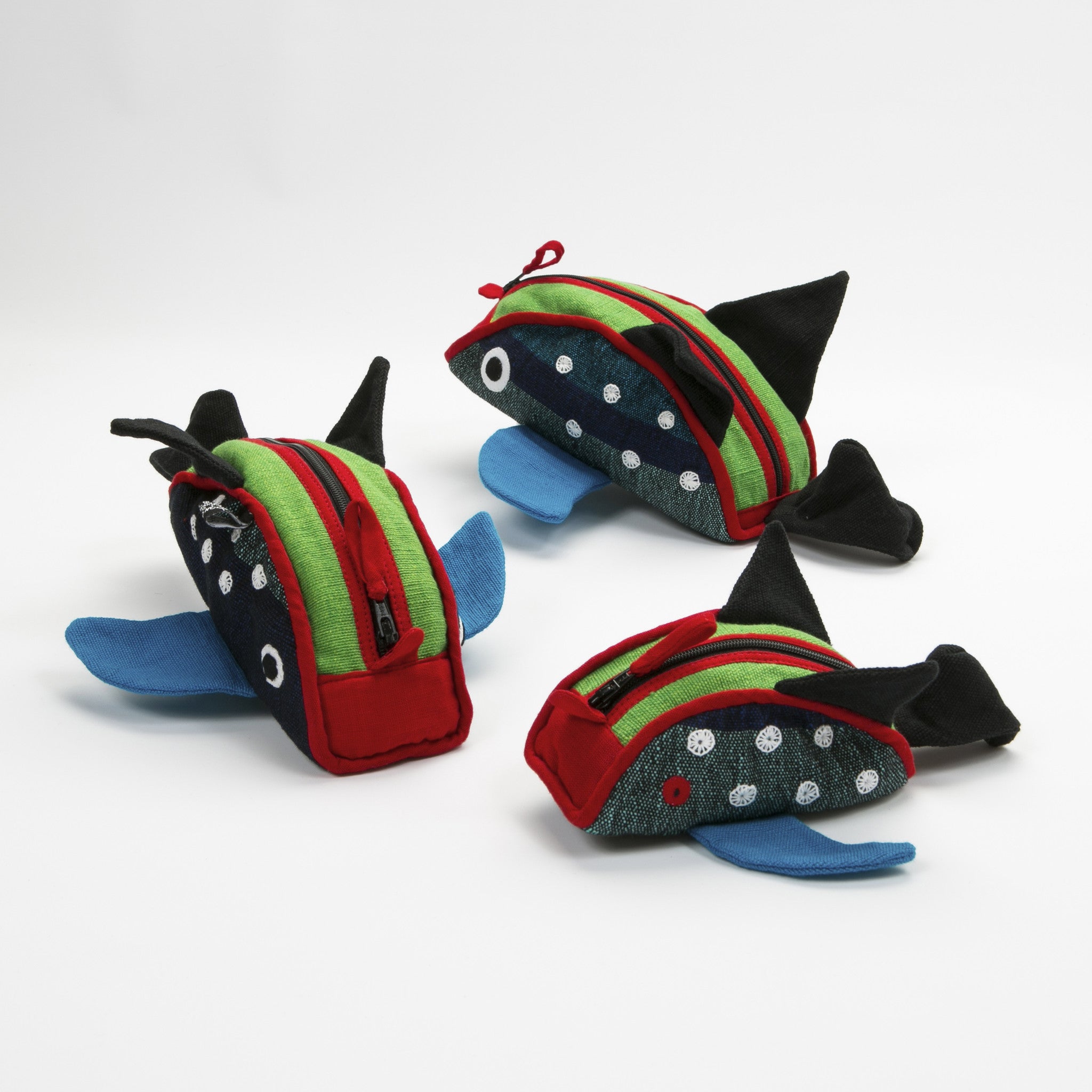 Whale Shark Zip Pouch - Spearmint fabric shown (small, medium, & large sizes)