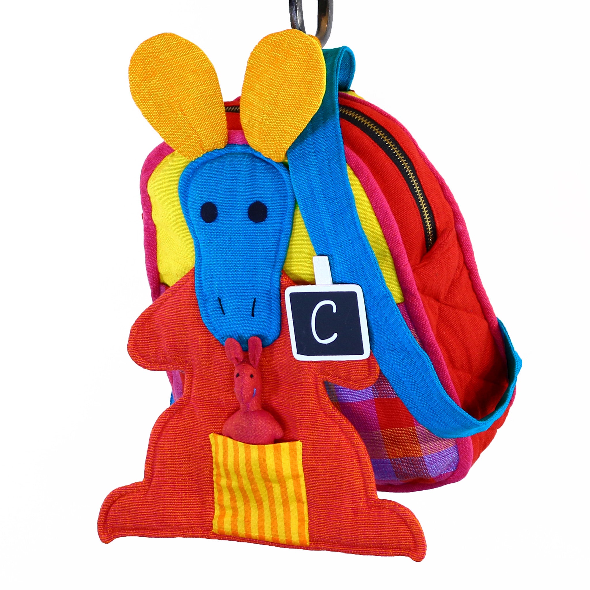 Kangaroo Backpack – Fireworks fabric patterns