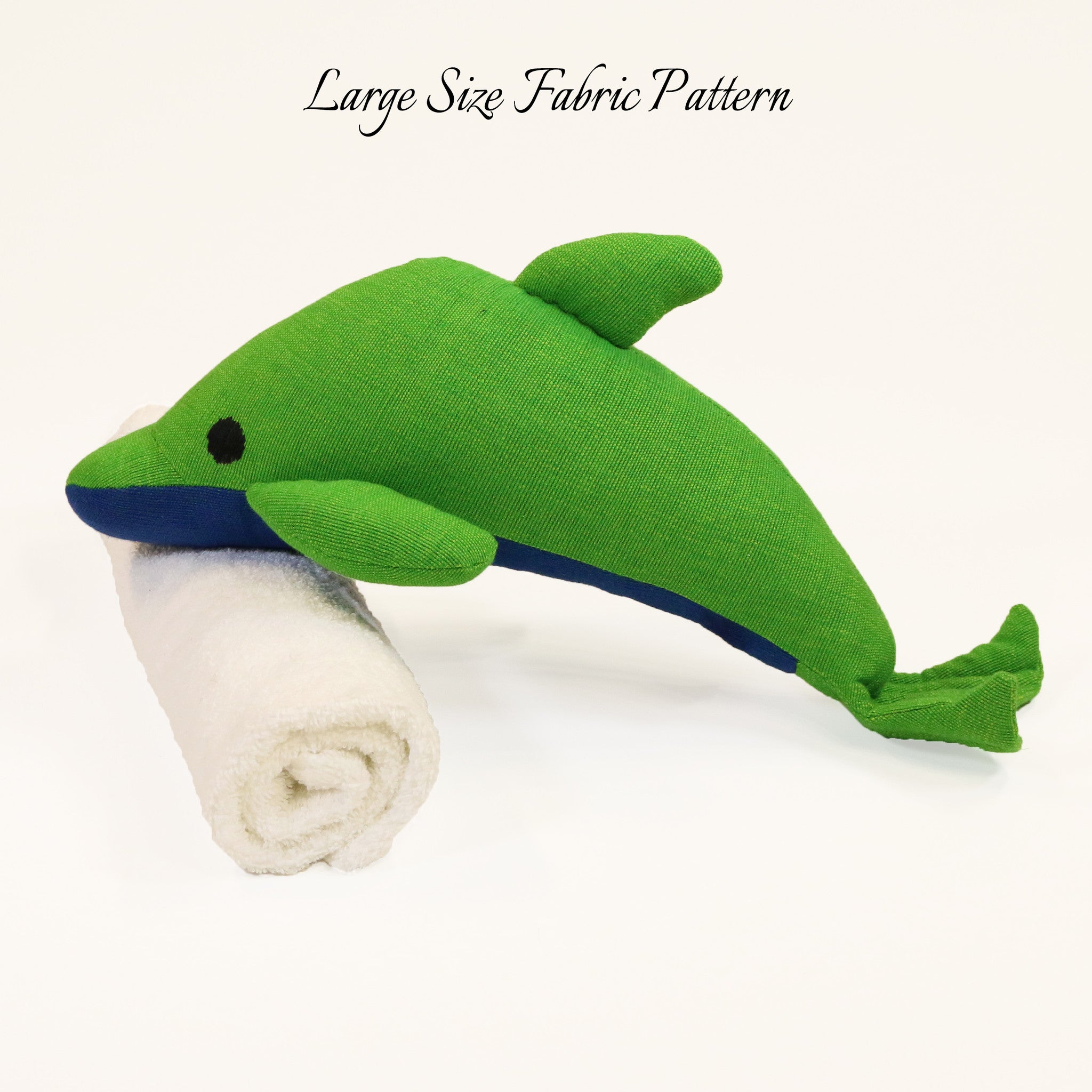 Donny, the Dolphin – large size fabric pattern shown