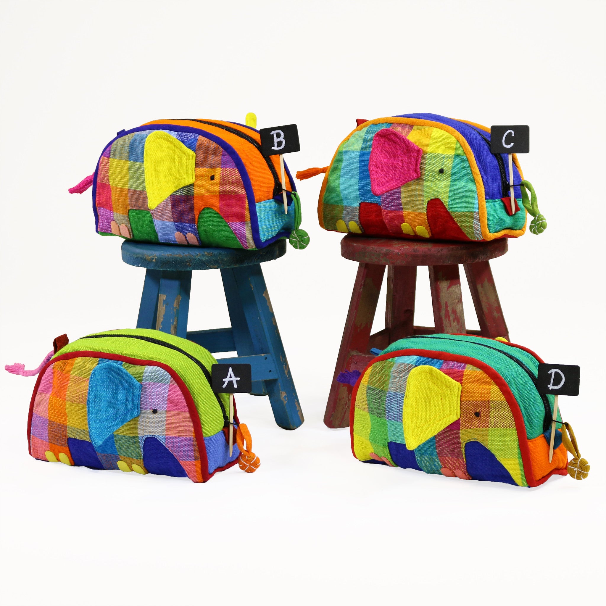 Elephant Zip Pouch – all Confetti fabric patterns
