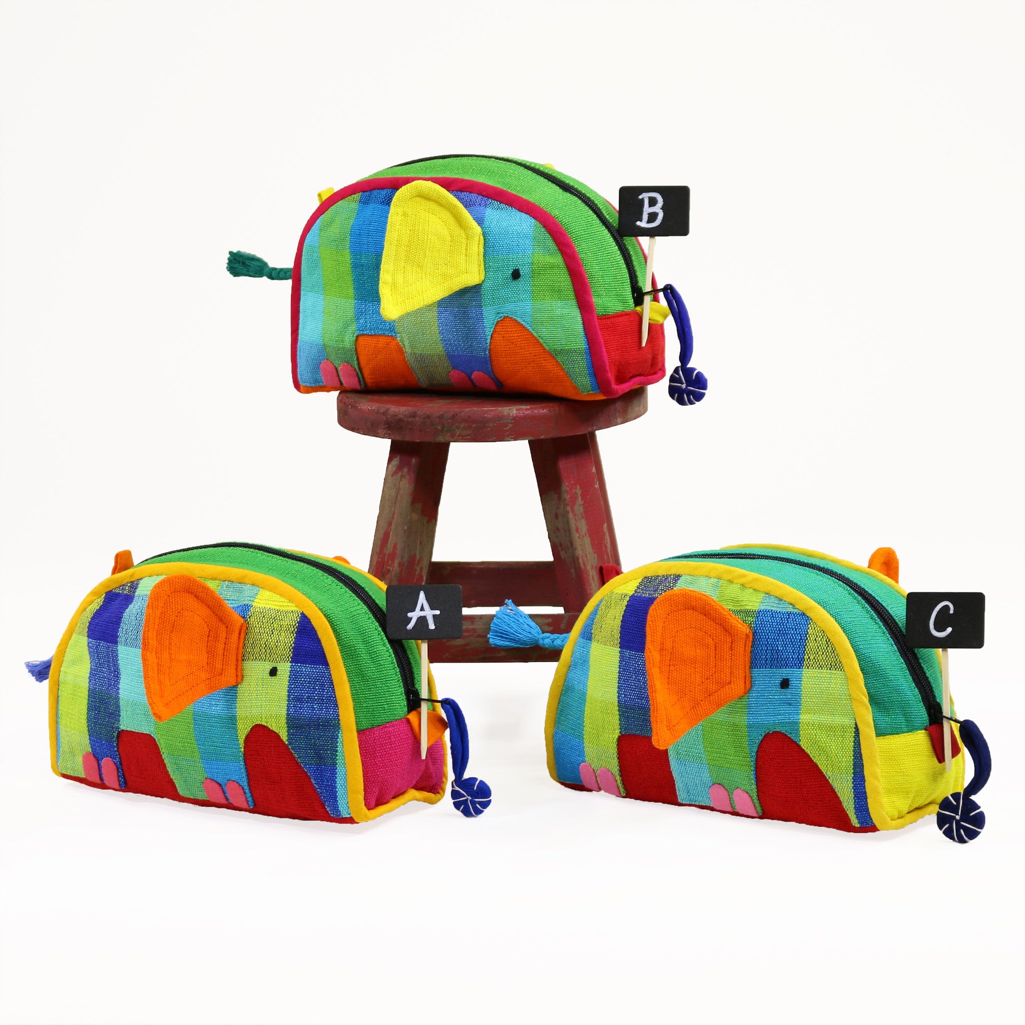 Elephant Zip Pouch – Grasshopper fabric patterns