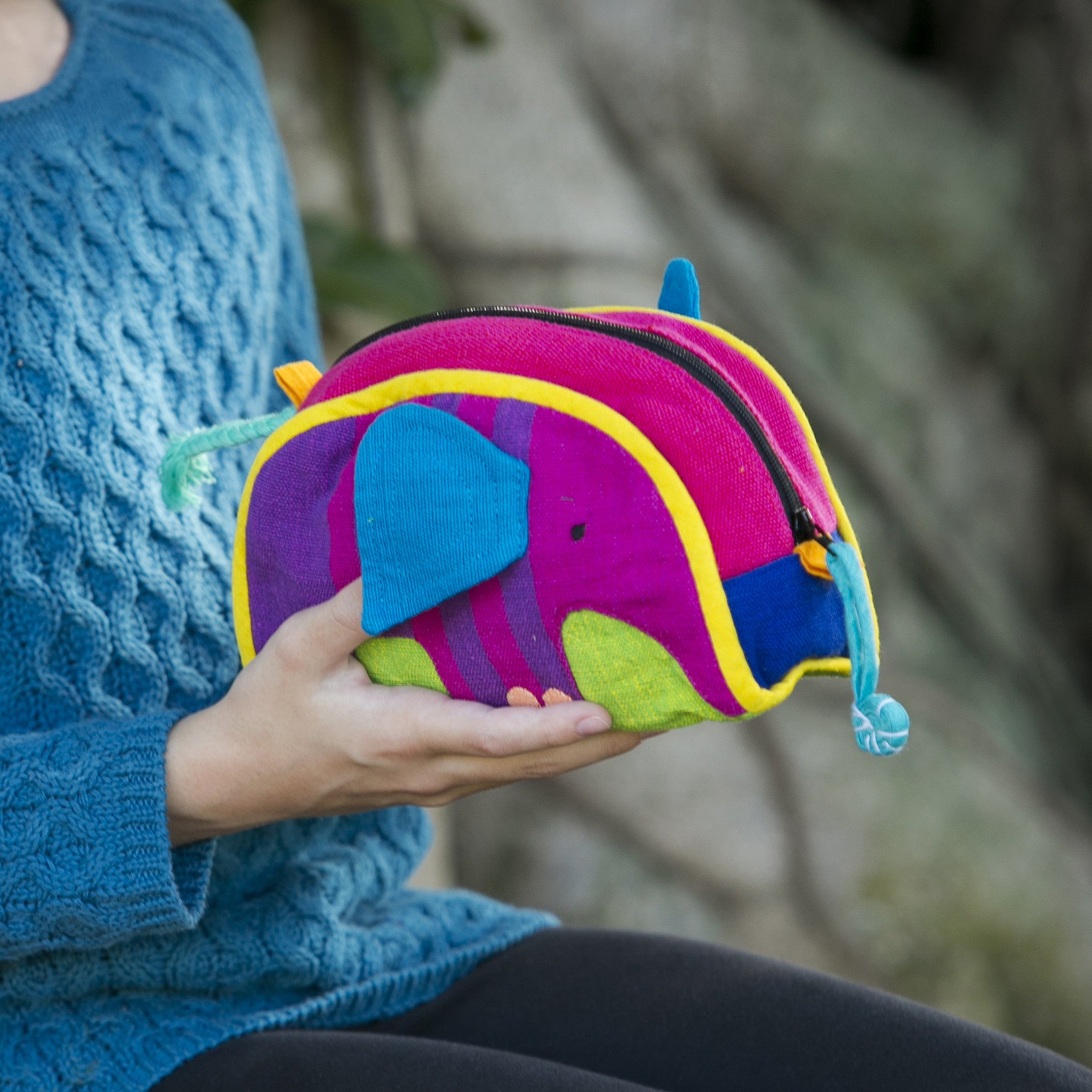Elephant Zip Pouch – handmade, fair trade, and lots of fun!