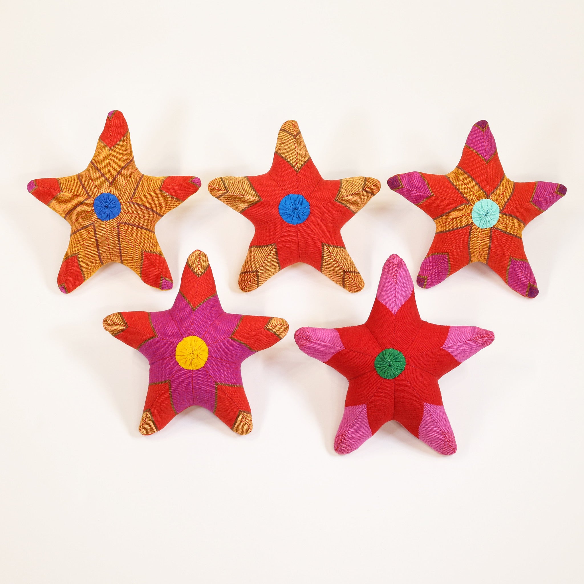 Sasha, the Starfish – all patterns (front view)