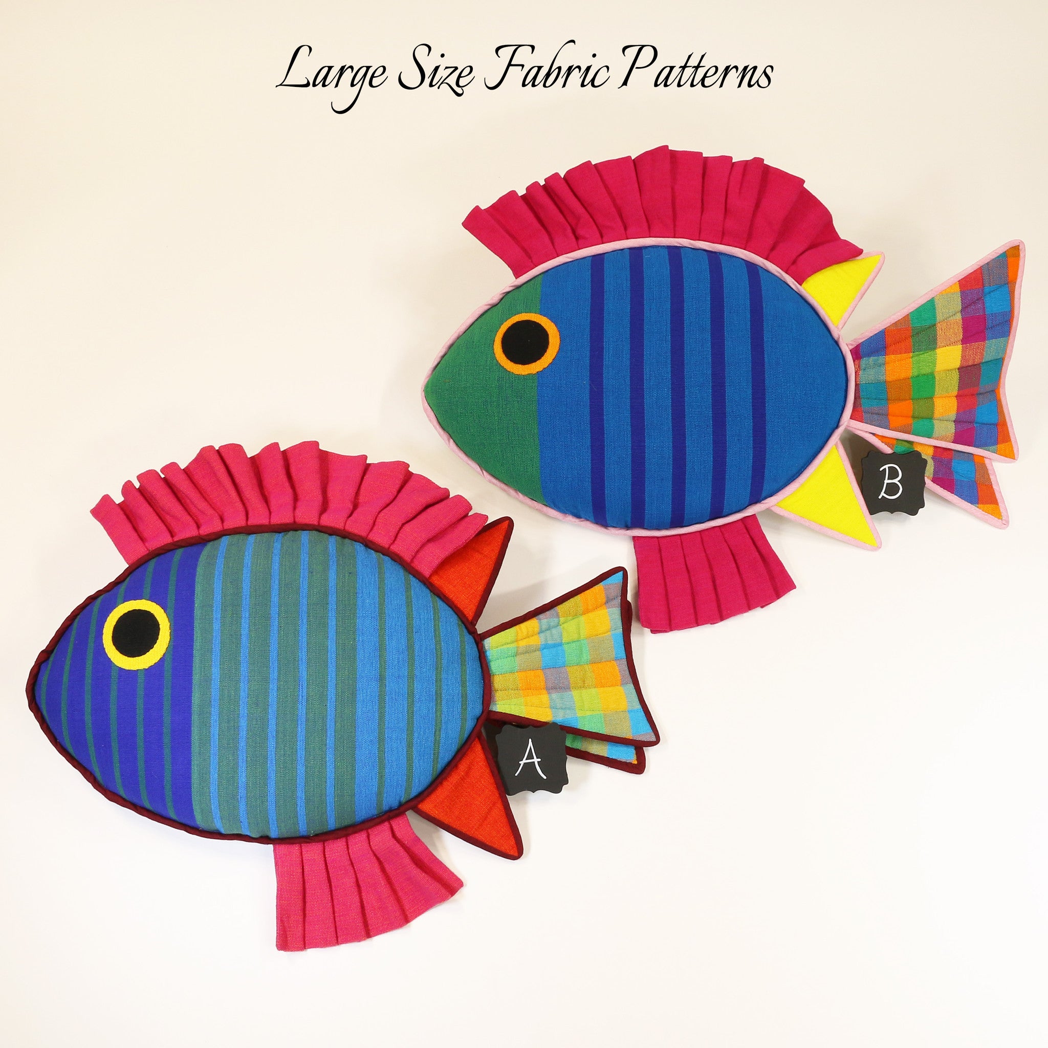 Sammy, the Rabbit Fish – large size fabric patterns shown