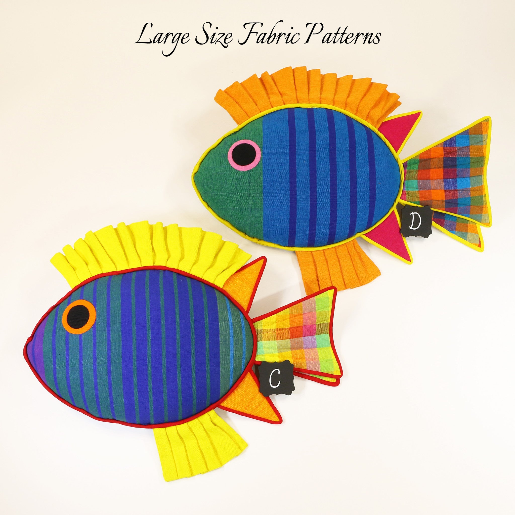 Sammy, the Rabbit Fish – large size fabric patterns shown
