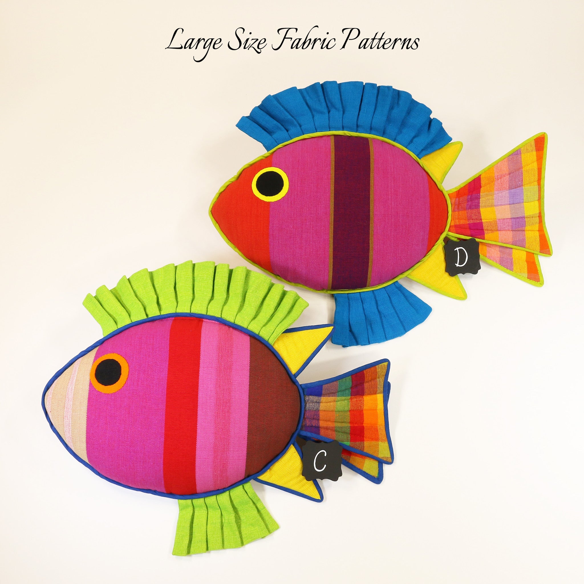 Mindy, the Rabbit Fish – large size fabric patterns shown