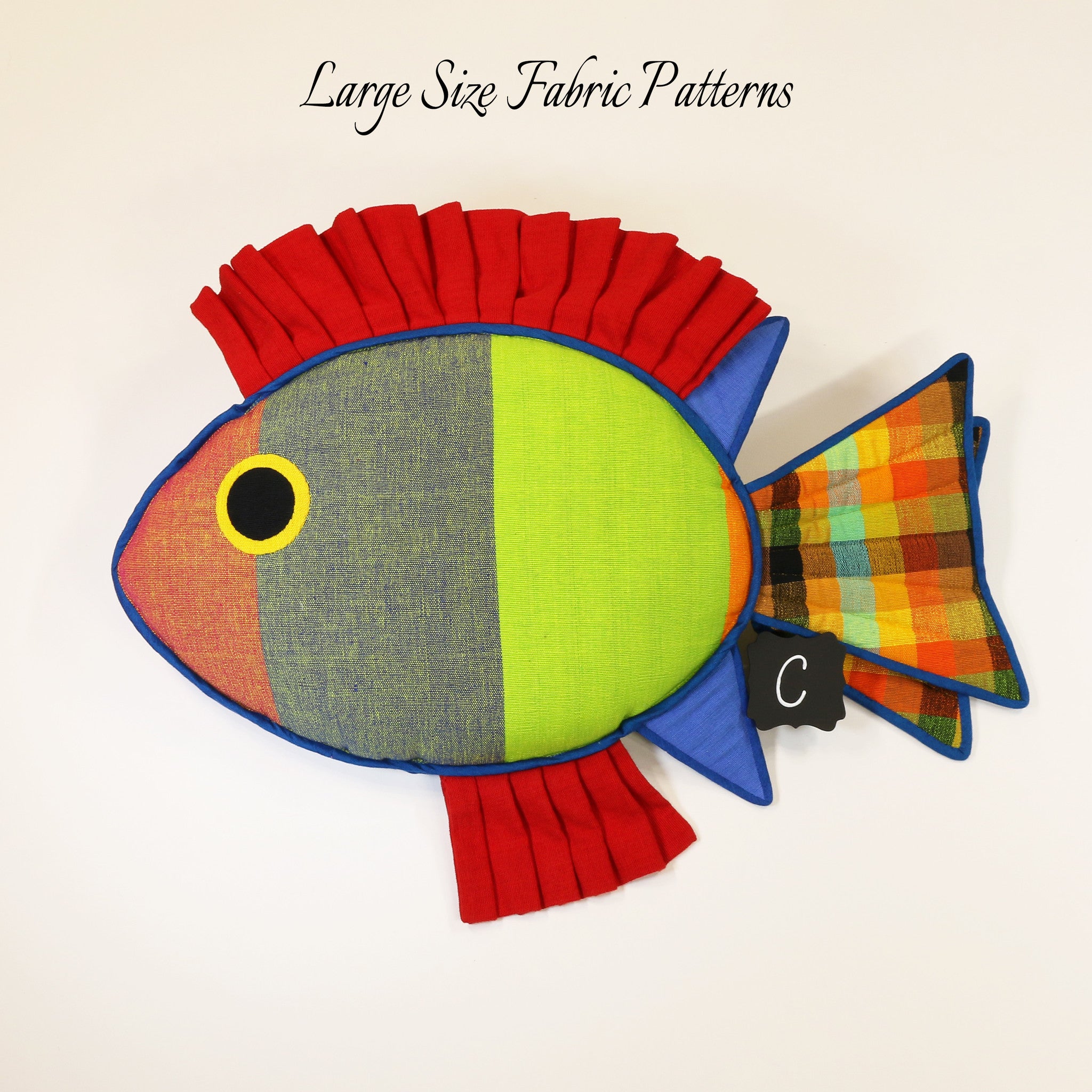 Kirby, the Rabbit Fish – large size fabric patterns shown