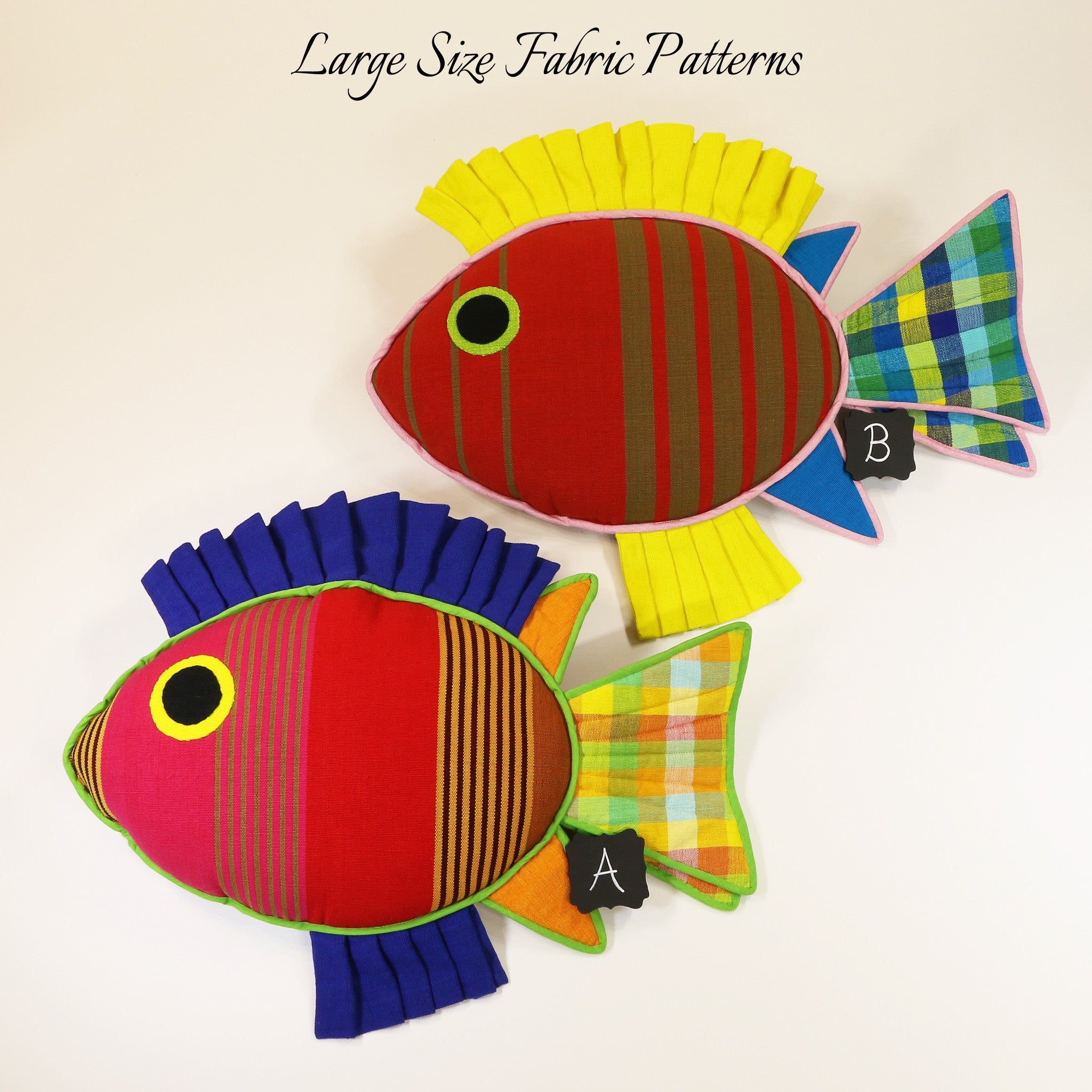 Benji, the Rabbit Fish – all large size fabric patterns shown