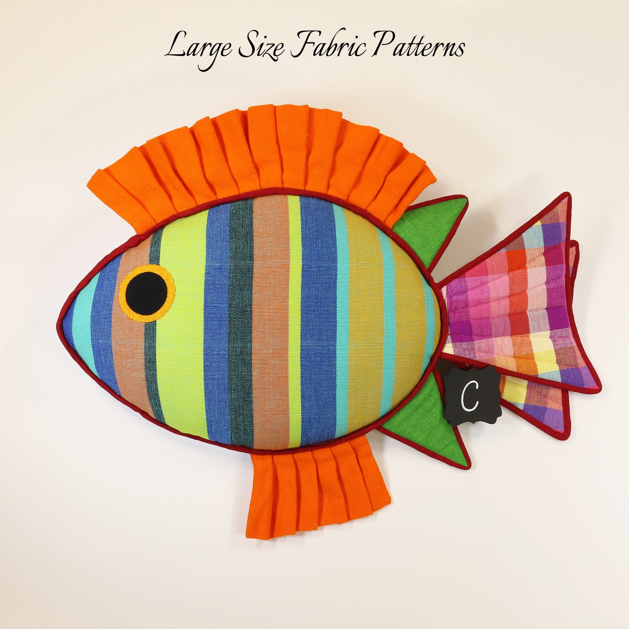 Reagan, the Rabbit Fish – large size fabric patterns shown