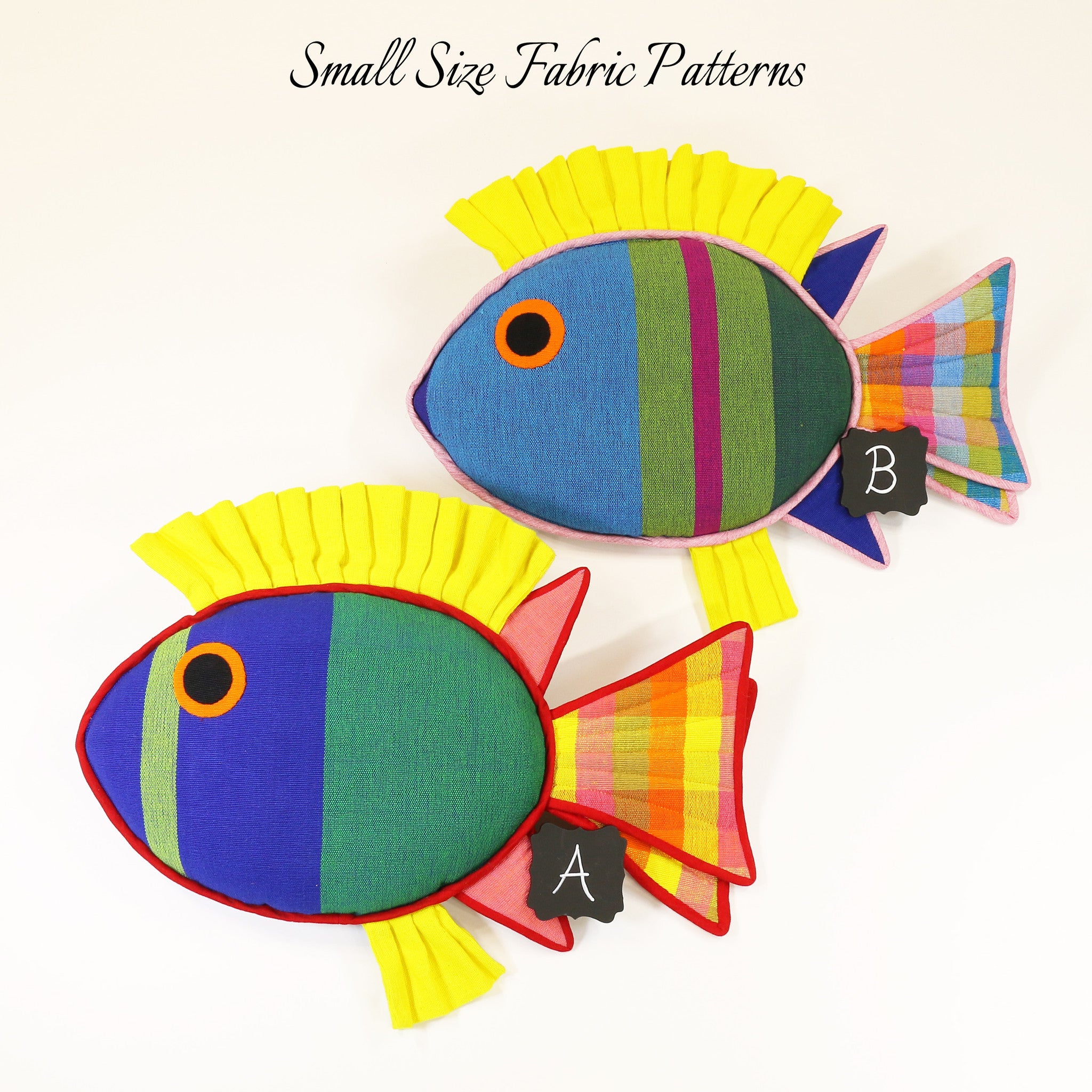 Levi, the Rabbit Fish – small size fabric patterns shown