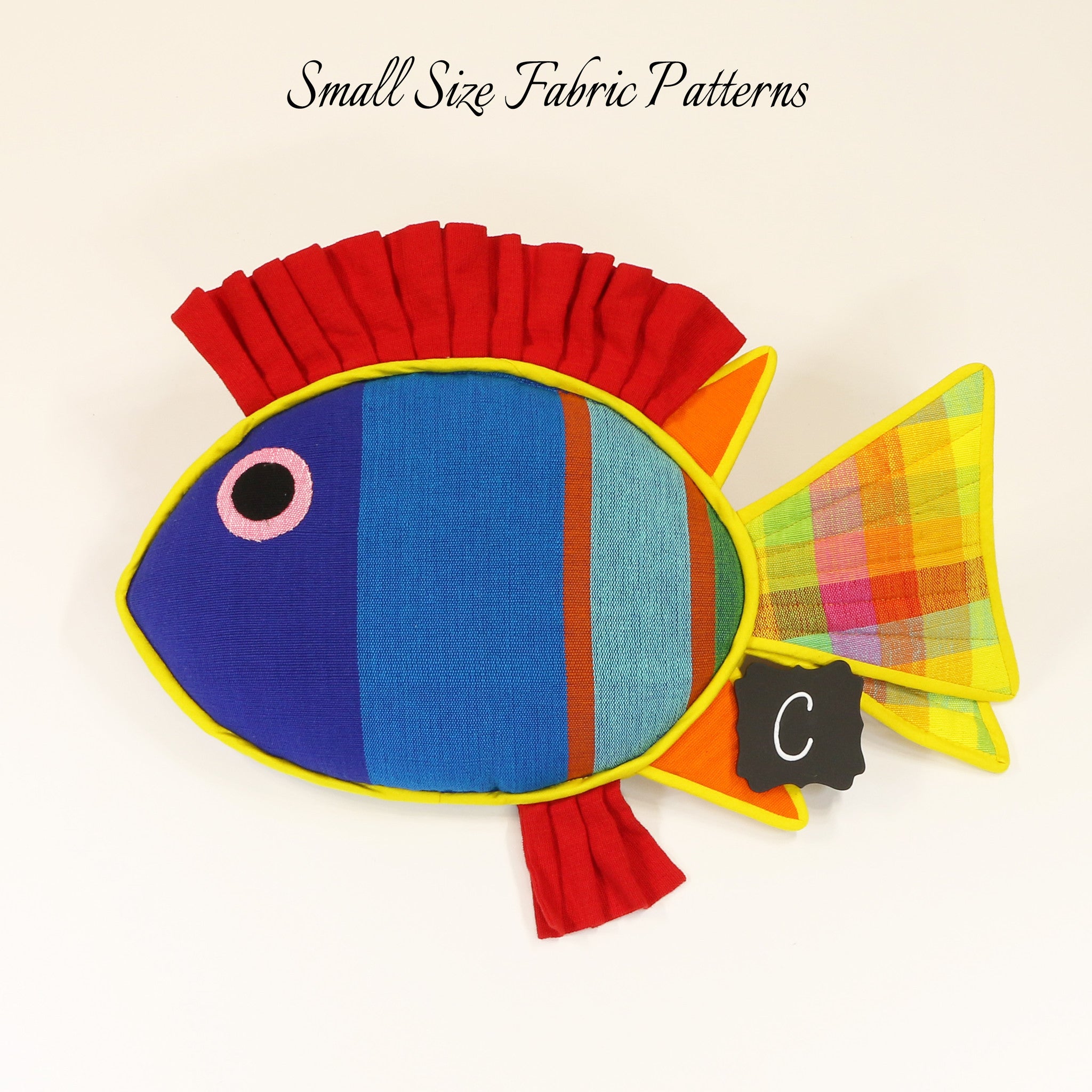 Levi, the Rabbit Fish – small size fabric patterns shown