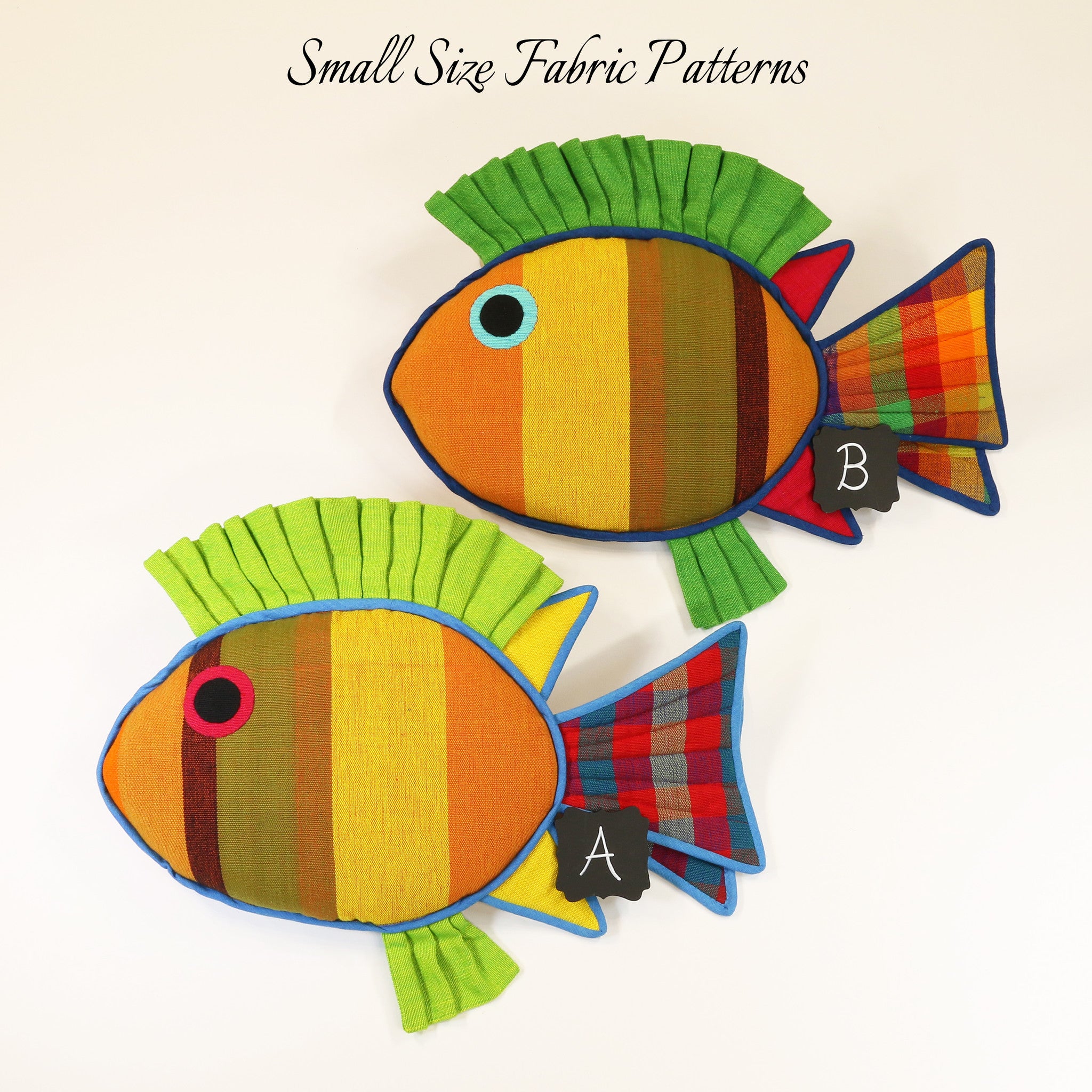 Leonard, the Rabbit Fish – small size fabric patterns shown