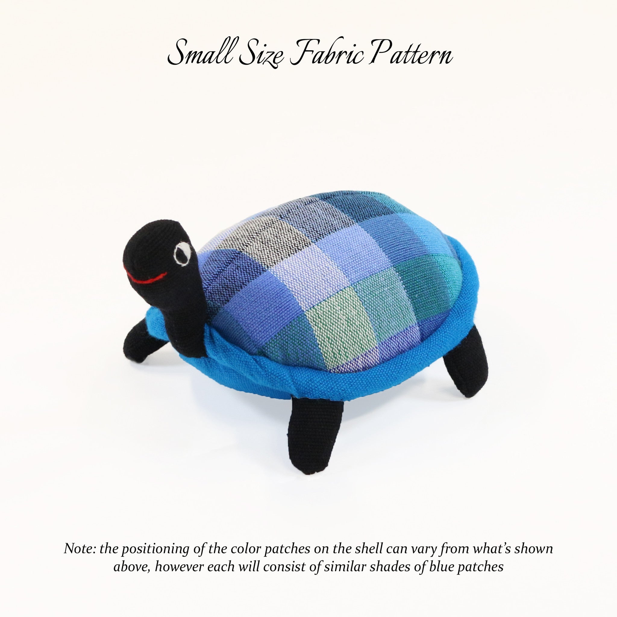 Tommy, the Turtle – small size fabric pattern shown