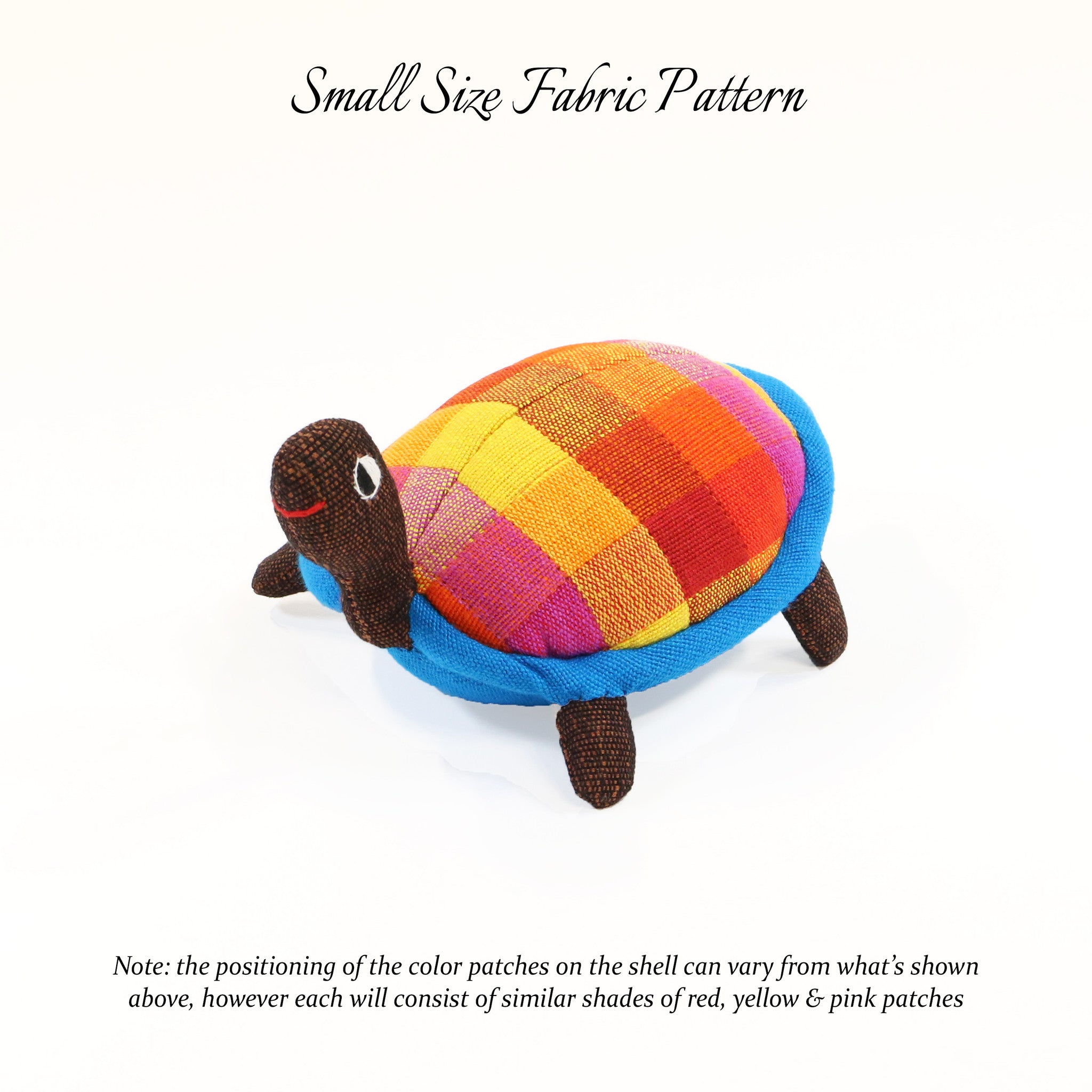 Tammy, the Turtle – small size fabric pattern shown