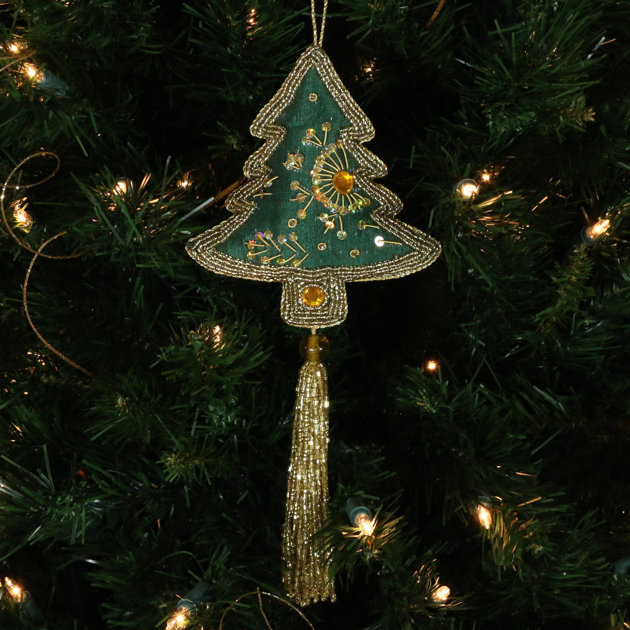 Hand beaded christmas ornaments store