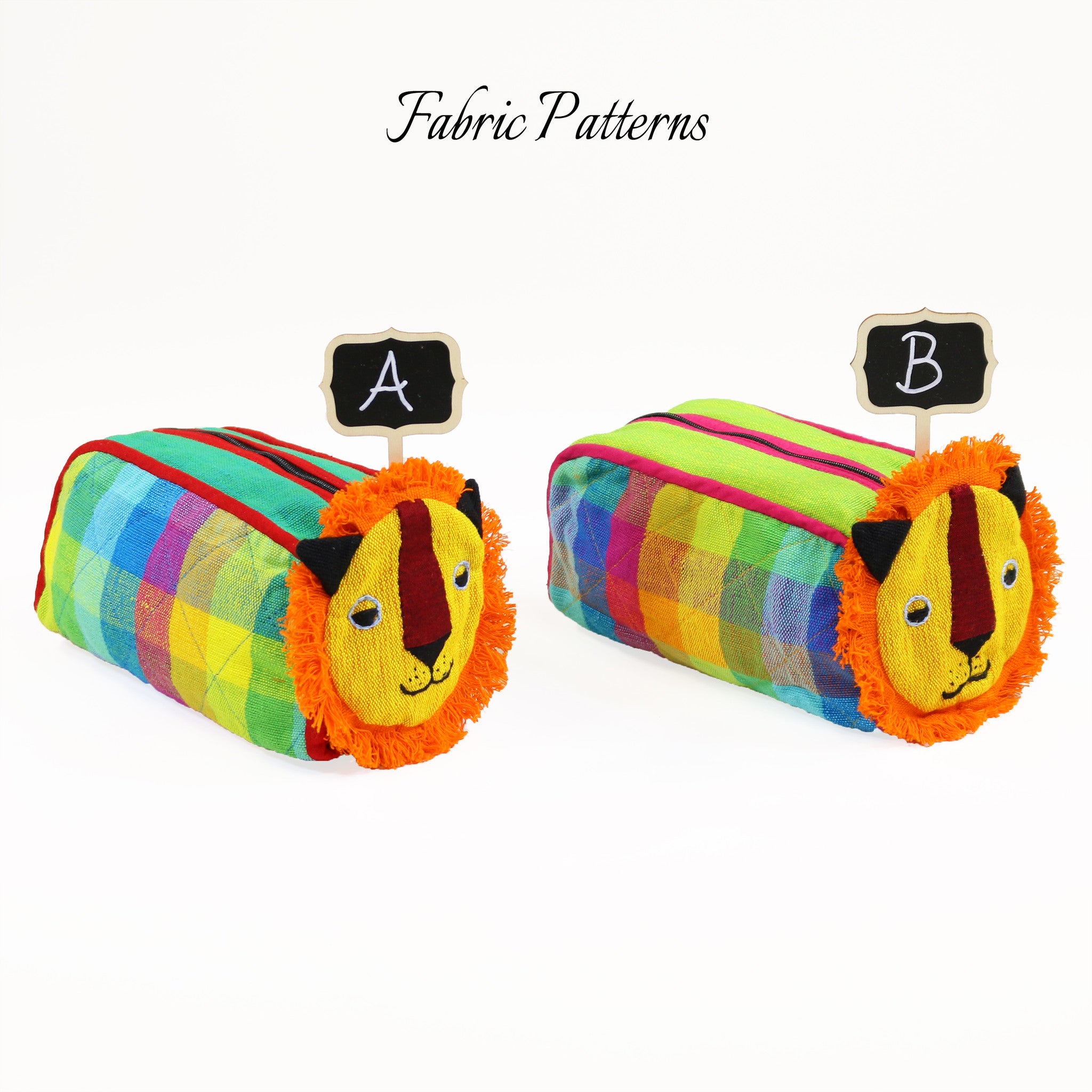 Lion Zip Pouch – all Confetti fabric patterns