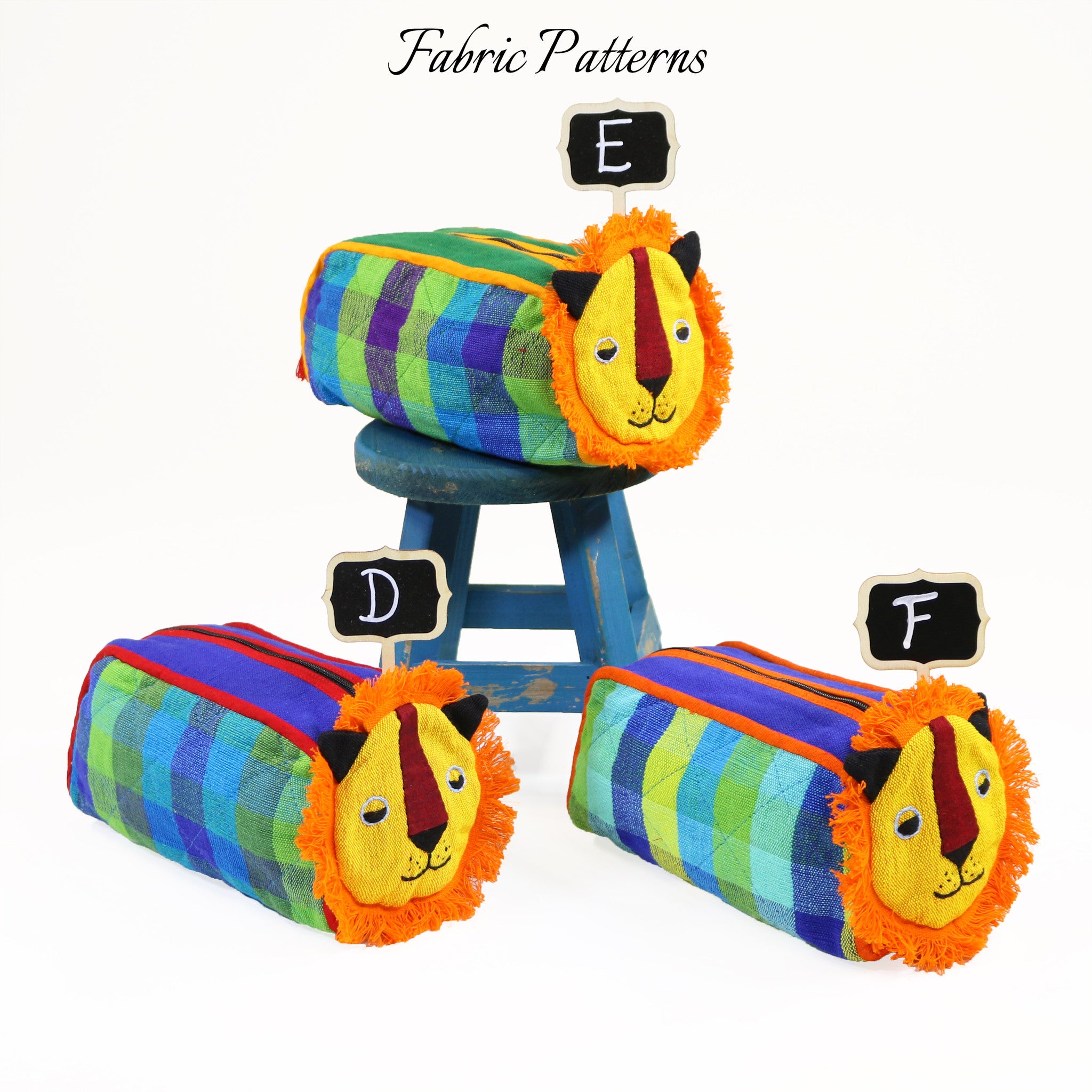 Lion Zip Pouch – Grasshopper fabric patterns