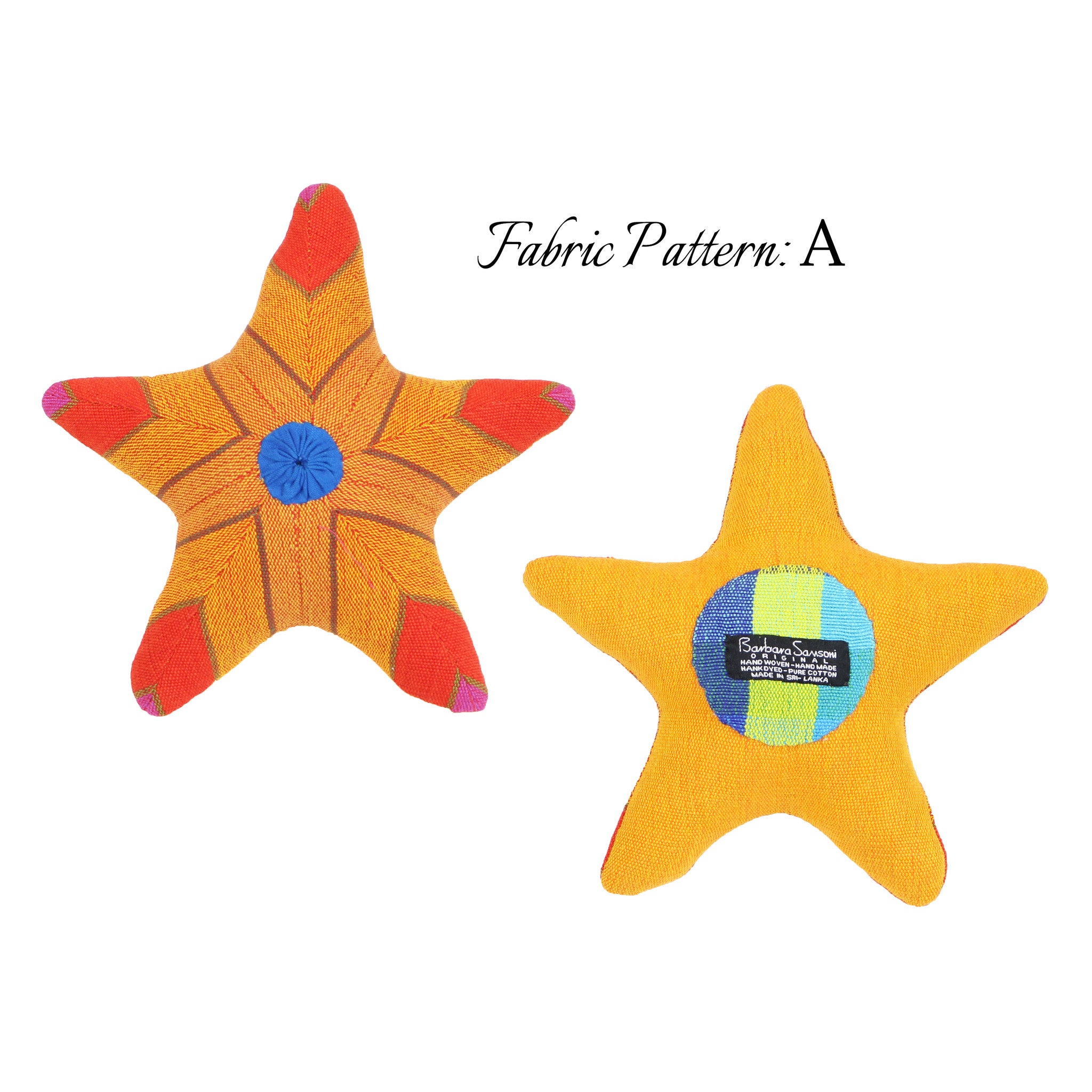 Sasha, the Starfish – pattern A (front & back view)