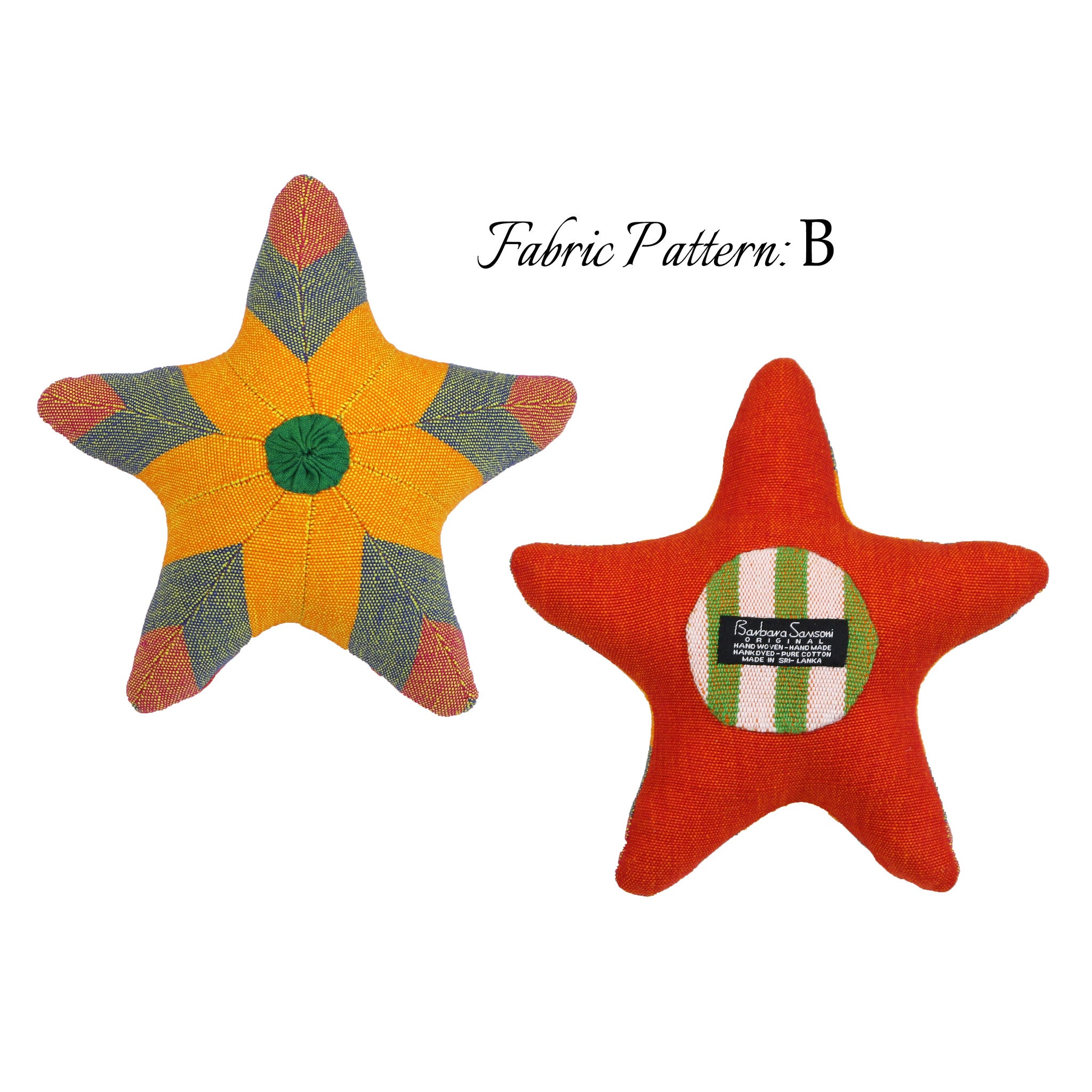 Shane, the Starfish – pattern B (front & back view)