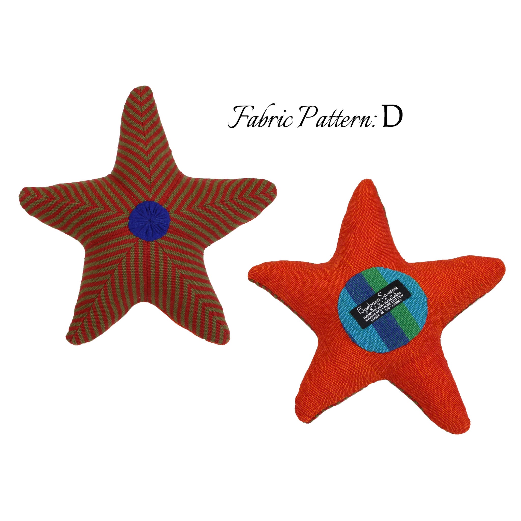 Shane, the Starfish – pattern D (front & back view)