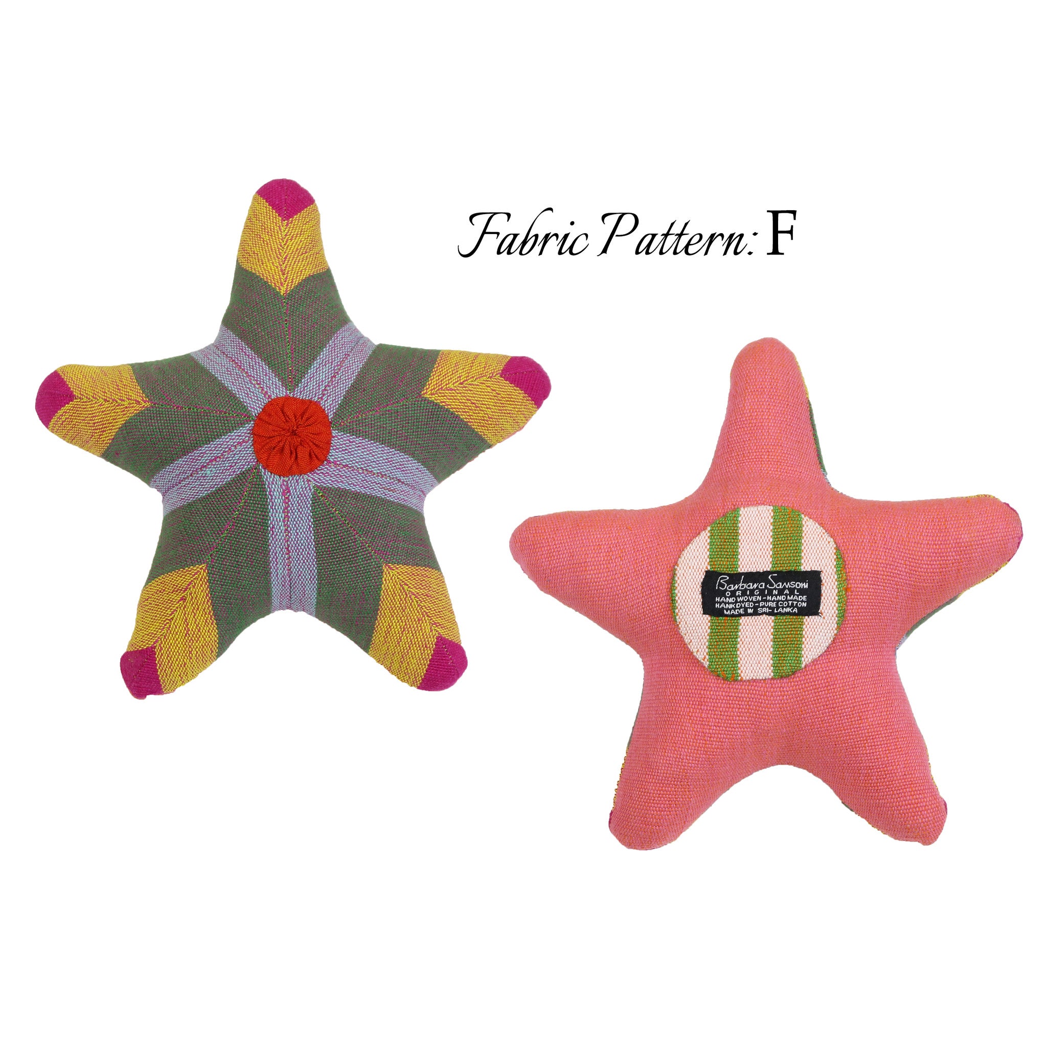 Shane, the Starfish – pattern F (front & back view)