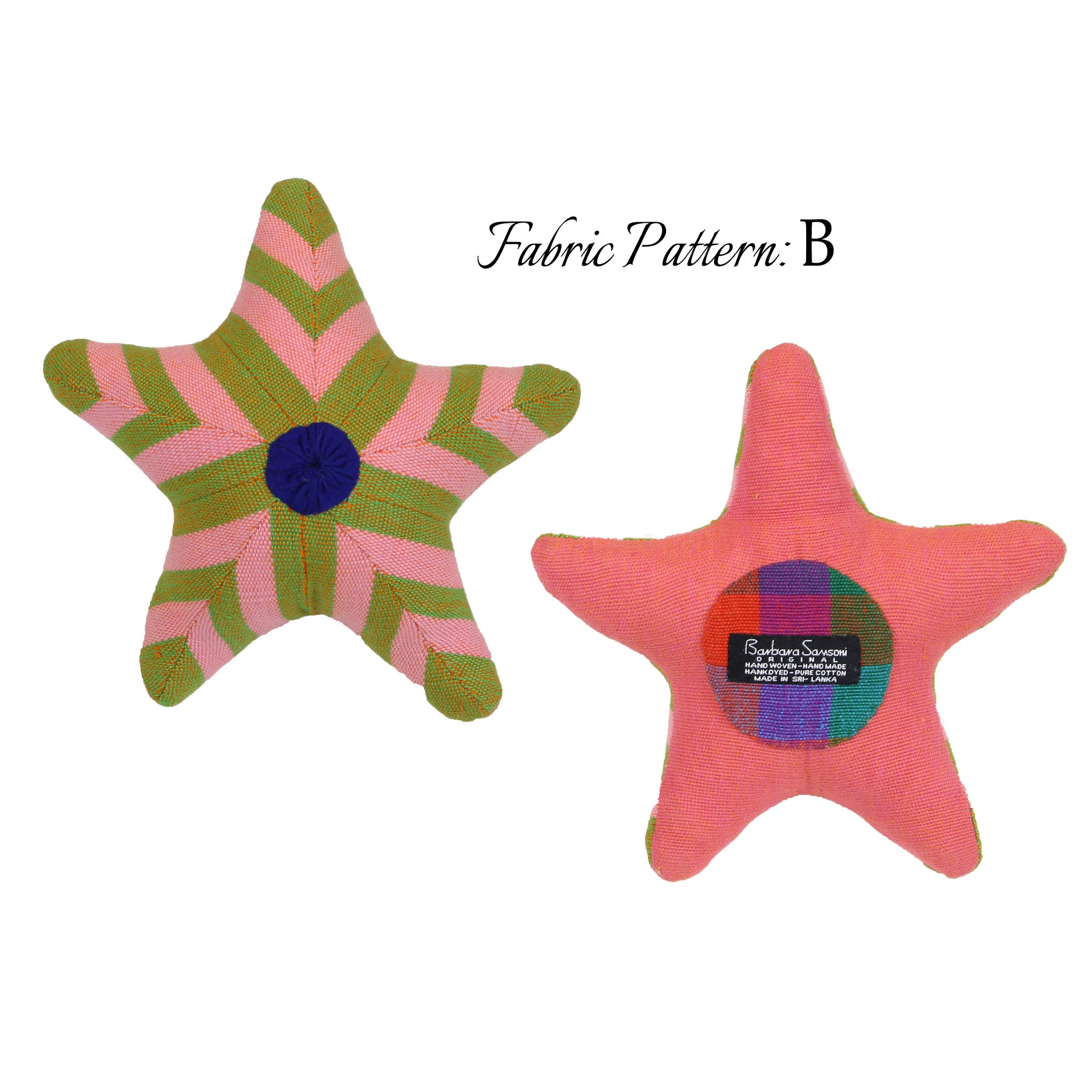 Stacey, the Starfish – pattern B (front & back view)