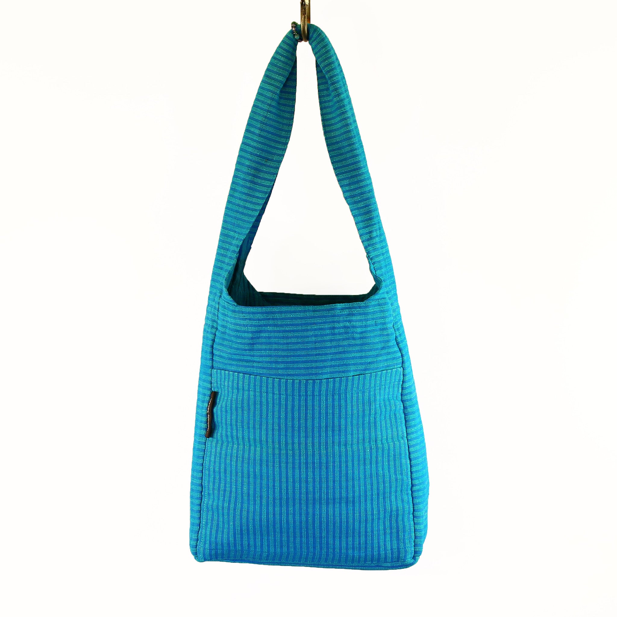 The Versatile Shoulder Bag – Azure fabric shown (large size)