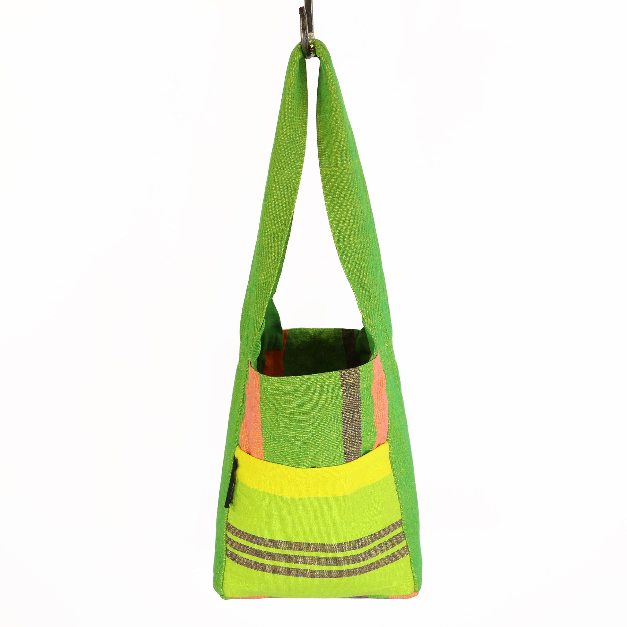 The Versatile Shoulder Bag – Rain Forest fabric shown (medium size)