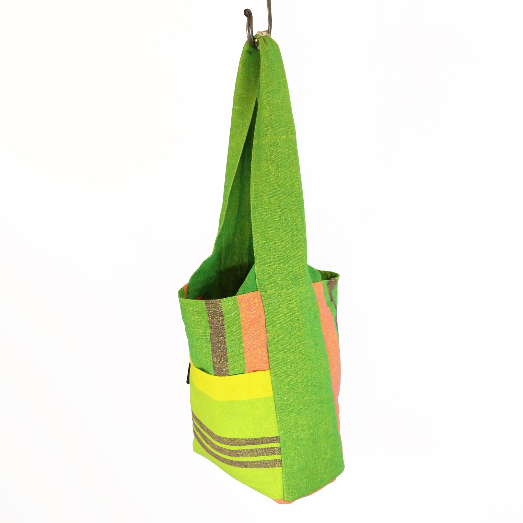 The Versatile Shoulder Bag – Rain Forest fabric shown (medium size)
