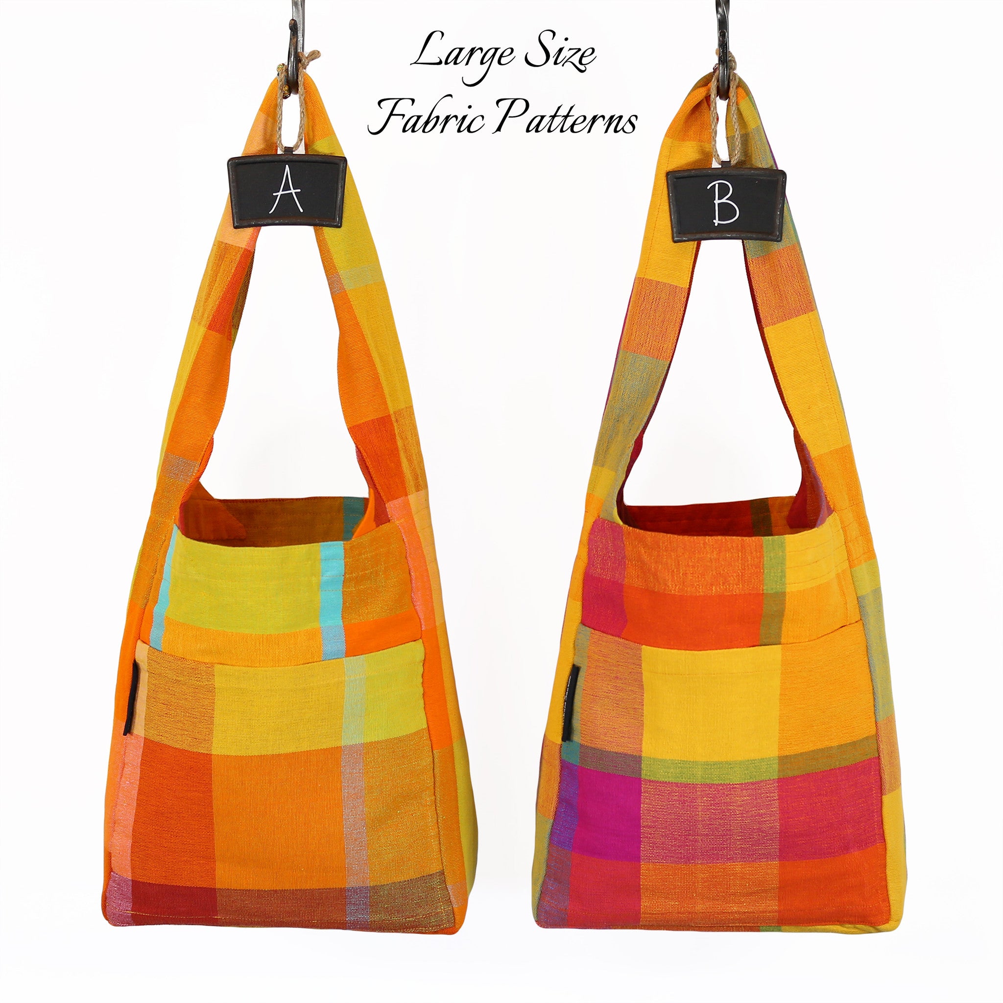 The Versatile Shoulder Bag – all large size Serendipity fabric patterns shown